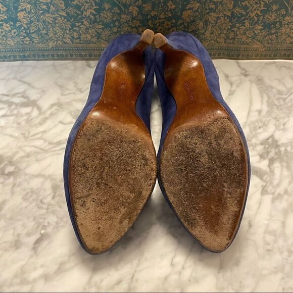 Alexandre Birman Suede Navy Blue Pumps 9 - Picture 5 of 7